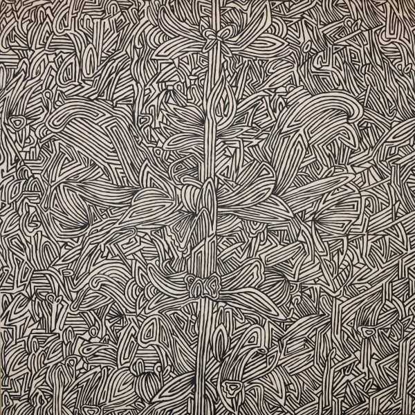 Yassir Al Omari, Plant1, 2024, Acrylic on canvas, 130x130cm