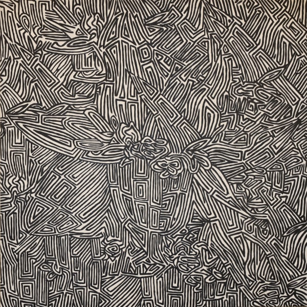 Yassir Al Omari, Plant2, 2024, Acrylic on canvas, 130x130cm