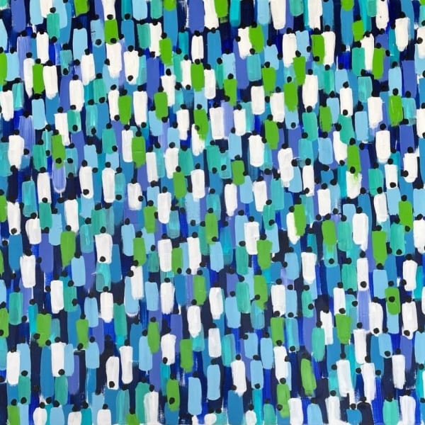 Blue wave, 2023, Acrylic on canvas, 100x100cm