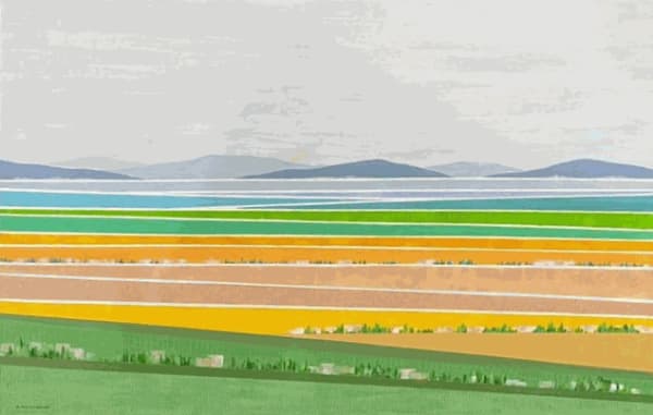 Fall in the Bekaa, 2023, Acrylic on canvas, 80x120cm