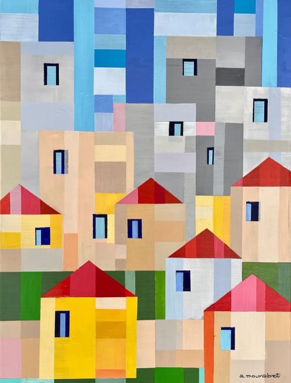 Neighbourly Prism II, 2023, Acrylic on canvas, 70x50cm
