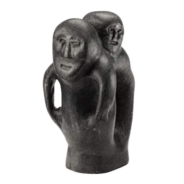 JOHN TIKTAK, R.C.A. (1916-1981) KANGIQLINIQ (RANKIN INLET) Two Figures, c. 1968 REALIZED: $36,000