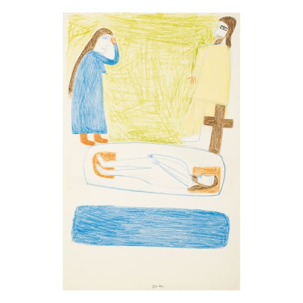 JESSIE OONARK, O.C., R.C.A (1906-1985) QAMANI'TUAQ (BAKER LAKE) Untitled (Magdalene at the Tomb of Jesus), c. 1976 REALIZED: $1,560