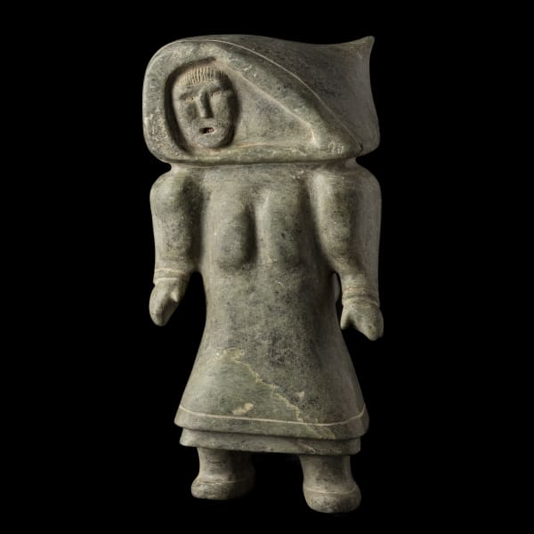 Solomonie Tigullaraq (1924-2000) KANGIQTUGAAPIK (CLYDE RIVER) Standing Woman, c. 1966 REALIZED: $2,040