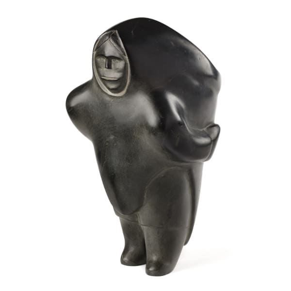 GEORGE TATANIQ (1901-1991) QAMANI'TUAQ (BAKER LAKE) Woman with a Child in her Pouch, c. 1970 REALIZED: $15,600