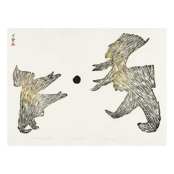 PARR (1893-1969) Kinngait (Cape Dorset) Innukshuks at Play, 1968 REALIZED: $2,400