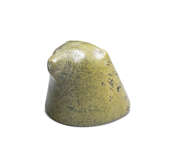 LOT 48 JOHNNYBOO ULLUAKULLUK (1923-D) IQALUIT (FROBISHER BAY) / KIMMIRUT (LAKE HARBOUR) Surfacing Polar Bear stone, 3 x 4 x 3 in (7.6 x 10.2 x 7.6 cm) ESTIMATE: $300 — $400 price realized: $264
