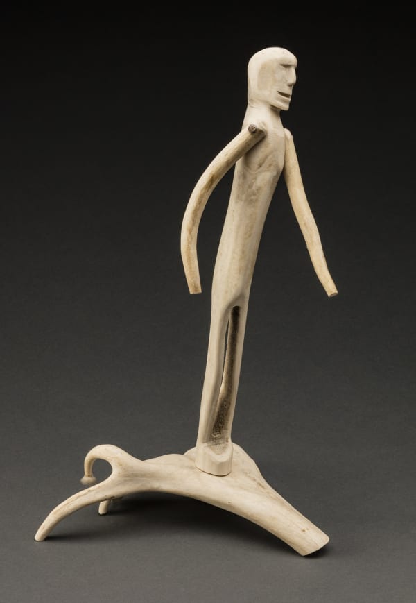 Lot 91 LUKE IKSIKTAARYUK (1909-1977) QAMANI'TUAQ (BAKER LAKE) Standing Figure, c. 1973-75 antler, fur, and metal pins, 15 x 8.75 x 7.5 in (38.1 x 22.2 x 19.1 cm) Estimate: $7,000— $10,000