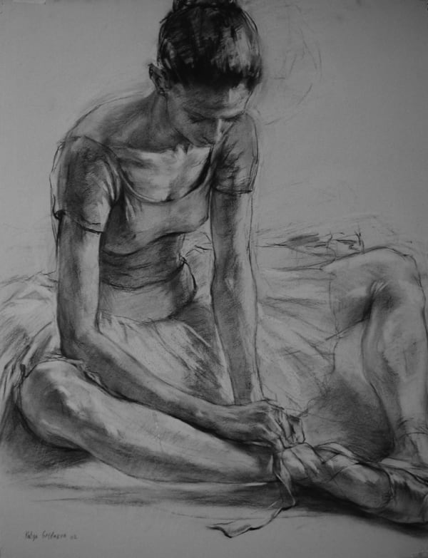 Sensational Charcoal Drawing by Katya Gridneva