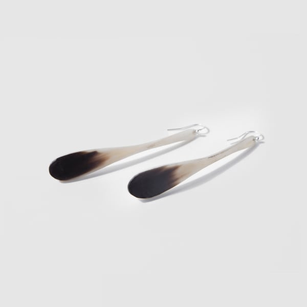 Brian Fleetwood - Buffalo Horn Scalloped Earrings, 2025