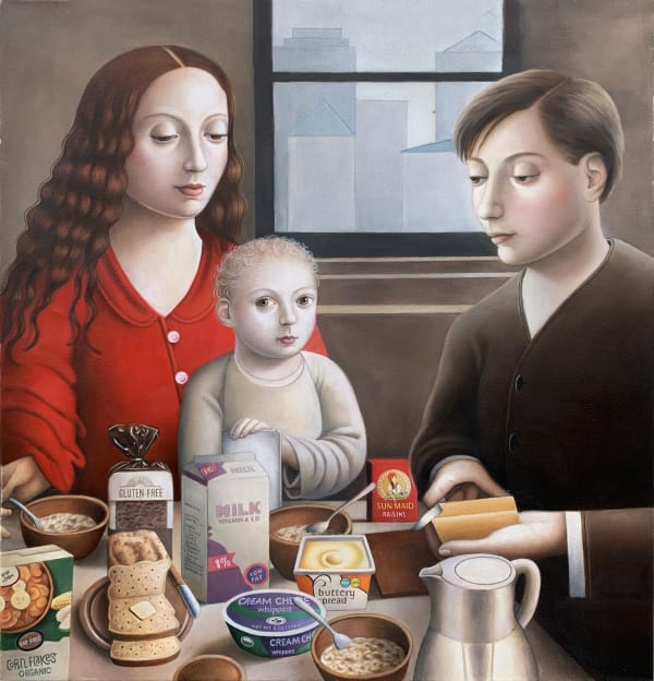 Amy Hill Family Breakfast, 2022 Oil on canvas 26 x 27 in 68.6 x 71.1 cm