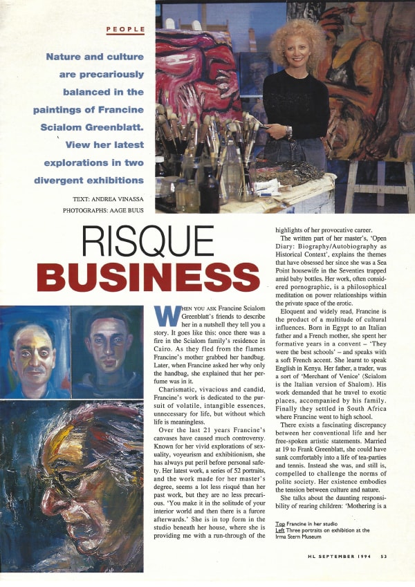 Risque business, High Life. Andrea Vinassa