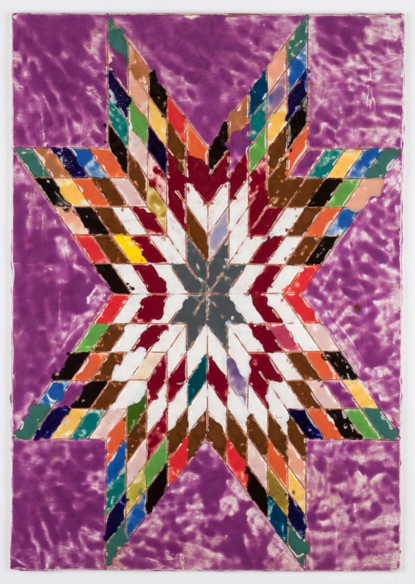 Polly Apfelbaum, Abstract Purple Fire, 2021