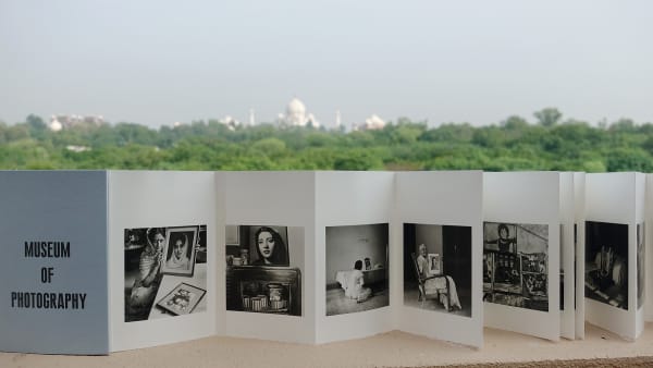 Dayanita Singh, Museum Bhavan, 2017, installed in front of the Taj Mahal. Courtesy the artist and Steidl, Göttingen