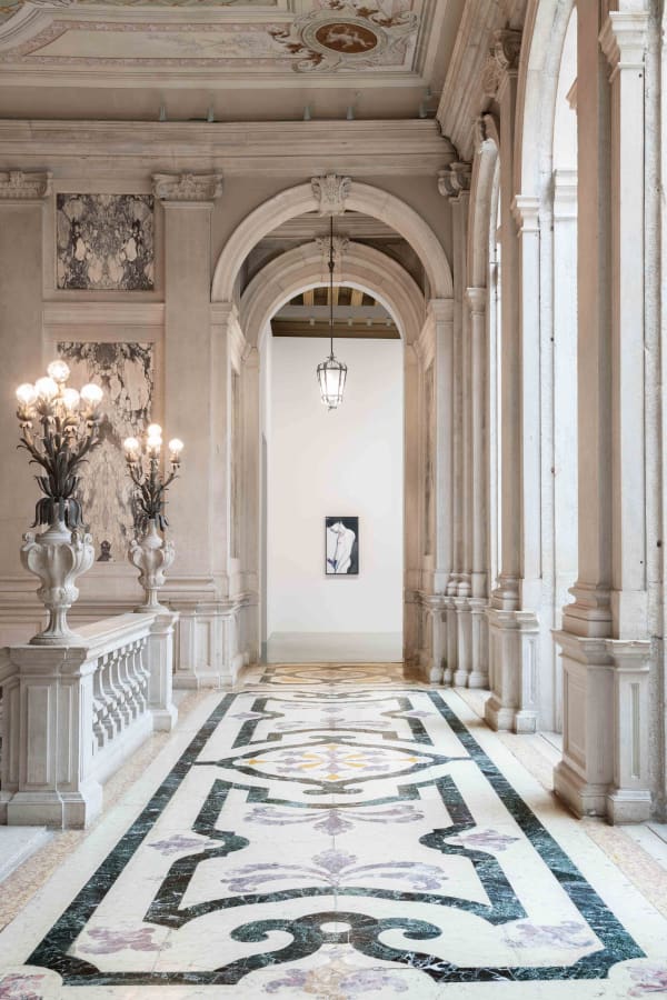 Marlene Dumas, Kissed, 2018, Private collection. Installation view, Marlene Dumas. open-end at Palazzo Grassi, 2022. Photo: Marco Cappelletti con Filippo...