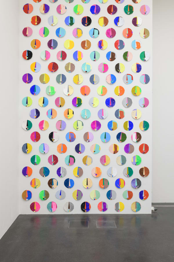 Polly Apfelbaum, Barn Faces, 2020 Installation view Polly Apfelbaum, Josef Herzog, Kunstmuseum Luzern. Photo: Marc Latzel
