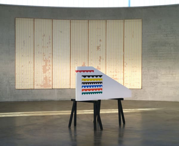 Thomas Schütte, Schiff (Modell 1:5), 1980. Wood, paint, x-film, 90 x 200 x 100 cm. Photo: Luise Heuter