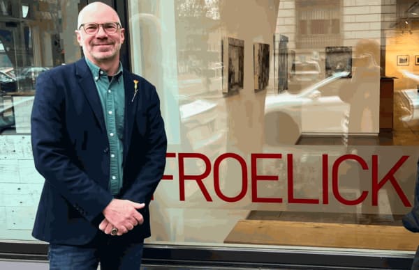 Charles Froeilck discusses Rick Bartow drawings at Froelick Gallery
