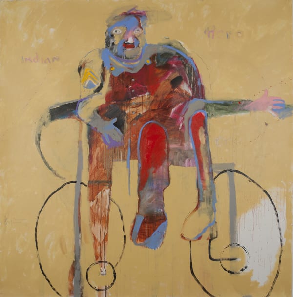 Rick Bartow Buck (Indian Hero), 2015 acrylic on canvas 72 x 72 in