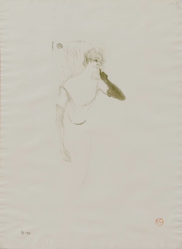 Henri de TOULOUSE-LAUTREC, Yvette Guibert dans "Colombine à Pierrot", 1894