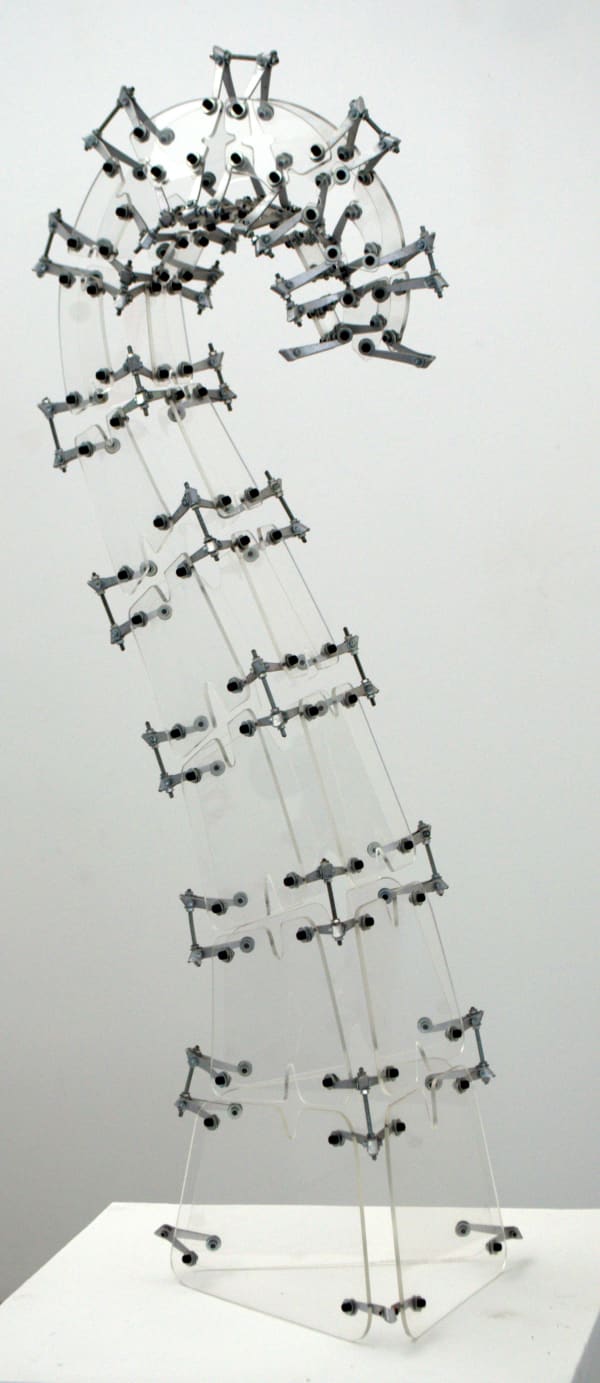 Daniel Escardó Question mark Acrylic and metal sculpture 103 x 36 x 27 cm.