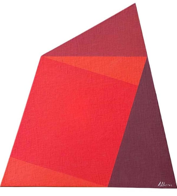 Composicion Madí Oil on canvas laid down on fiber board 52 x 48 cm