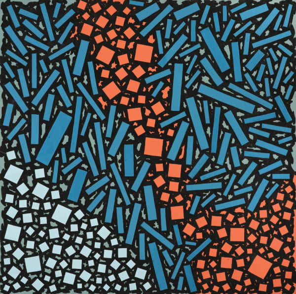 José Pedro Costigliolo (1902-1985) Rectángulos y cuadrados 1961 Témpera sobre papel 45 x 45 cm.