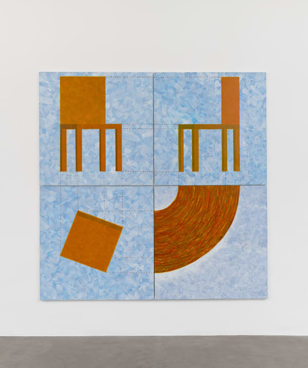 Cildo Meireles Épura - Cadeira 2 [Épura - Chair 2], 2023 acrílica sobre tela [acrylic on canvas] 120 x 120 cm (cada) | 4 partes 47 ¼ x 47 ¼ in (each) | 4 parts Edition of 3 foto [photo]: Edouard Fraipont