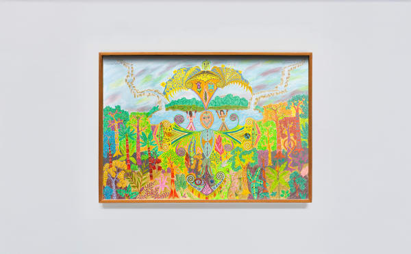 Aycoobo Naturaleza 2, 2022 acrílica sobre papel [acrylic on paper] 76 x 106 x 3.5 cm 29 7/8 x 41 3/4 x 1 3/8 in (22158) Ph: Nicole López. Courtesy of the artist and Insituto de Visión