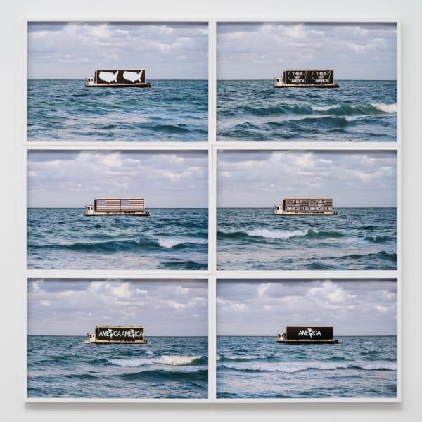 Alfredo Jaar. A Logo For America (Miami Beach), 2018