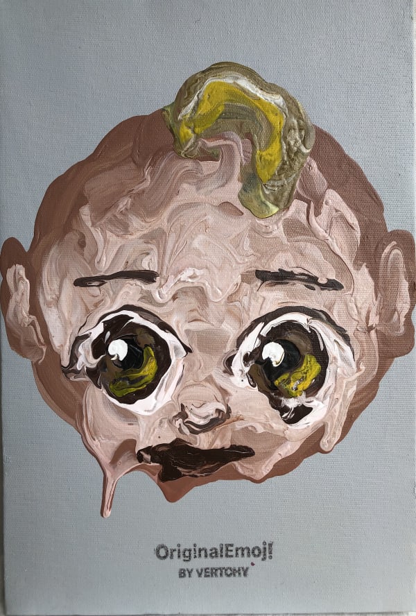 Vertchy, iranian artist, little emojis baby, born