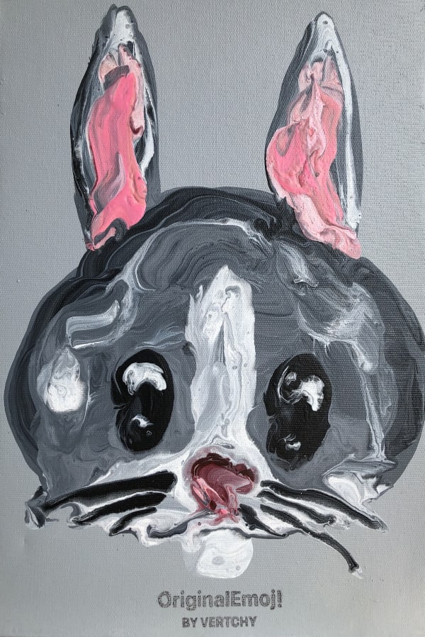 Vertchy, little lapin emoji, the iranian artist of emojis