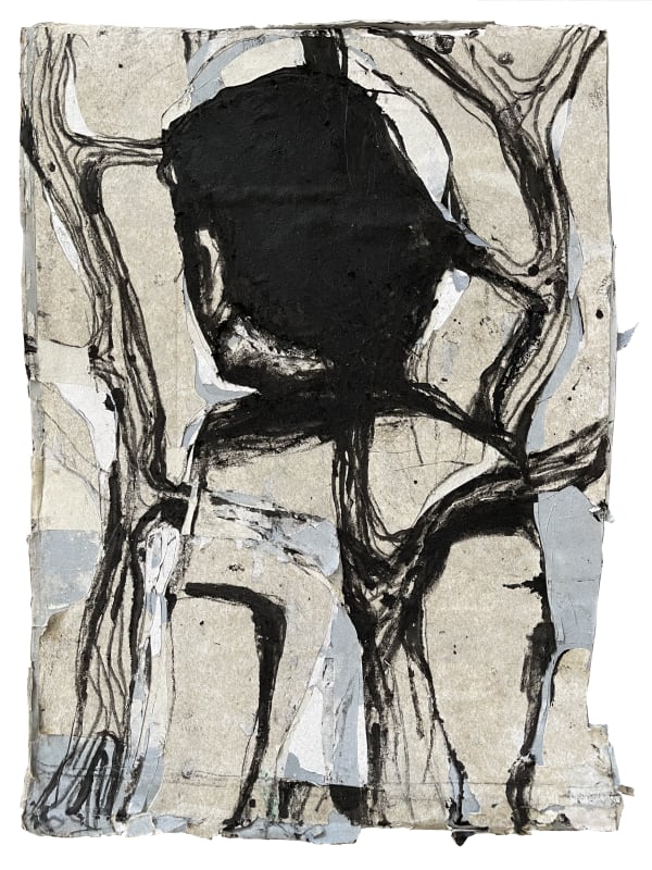 Jean Charles BLAIS, Sans titre, 2021, Huile sur affiche arrachées, 58 x 41,5 cm. Courtesy de l'artiste et de la galerie Catherine Issert