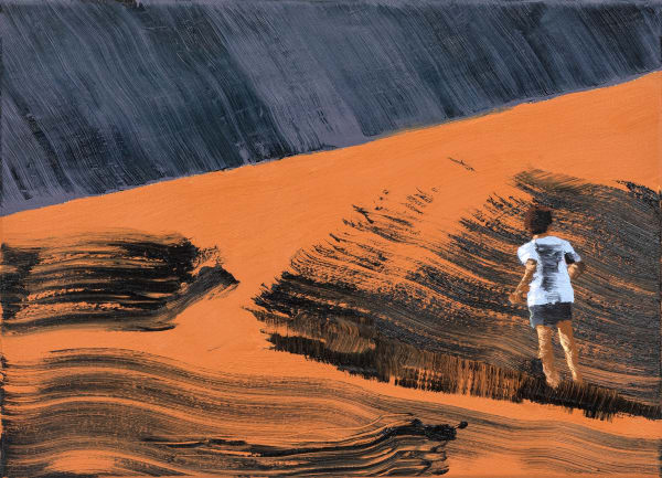 Marine WALLON, Ochra, 2021, Huile sur toile, 40 x 55 cm. Courtesy de l'artiste et de la galerie Catherine Issert