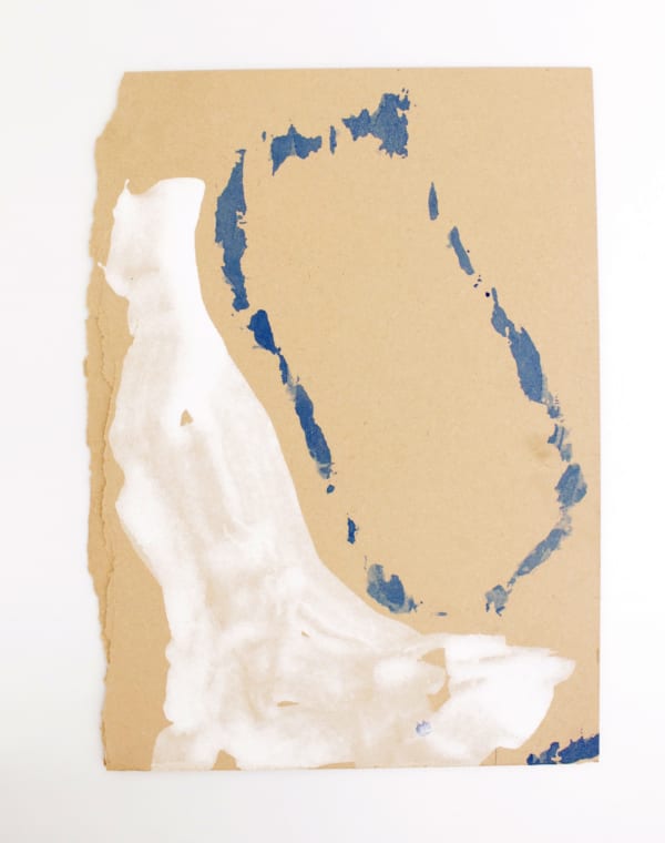 Claude VIALLAT, Sans titre, 2017, Acrylique sur carton, 50 x 37 cm. Courtesy de l'artiste et de la galerie Catherine Issert