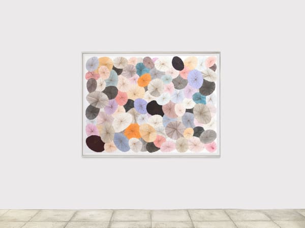 Minjung KIM, The street, 2021, Technique mixte sur papier Hanji, 130 x 180 cm.