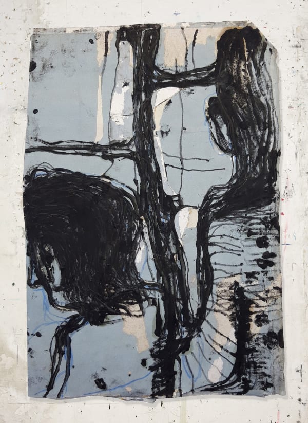 Jean Charles BLAIS Sans Titre, 2021 Huile sur affiches arrachées 39,5 x 27 cm Encadrement : 49 x 37 cm Courtesy de l'artiste et de la galerie Catherine Issert