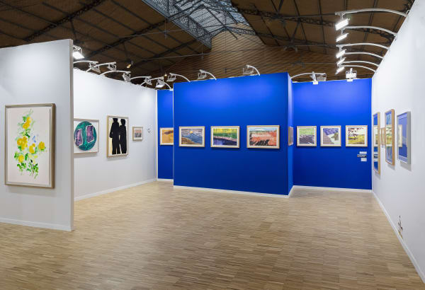 Vue du stand Drawing Now Art Fair 2023 Gérard Traquandi, Claude Viallat, Jean-Charles Blais, Martin Belou, Marine Wallon (focus) Courtesy des artiste et de la galerie Catherine Issert