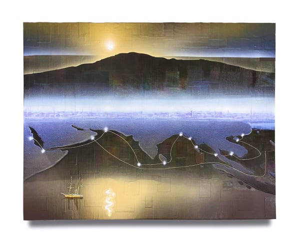 String Of Pearls Study 2020 80X100X4Cm