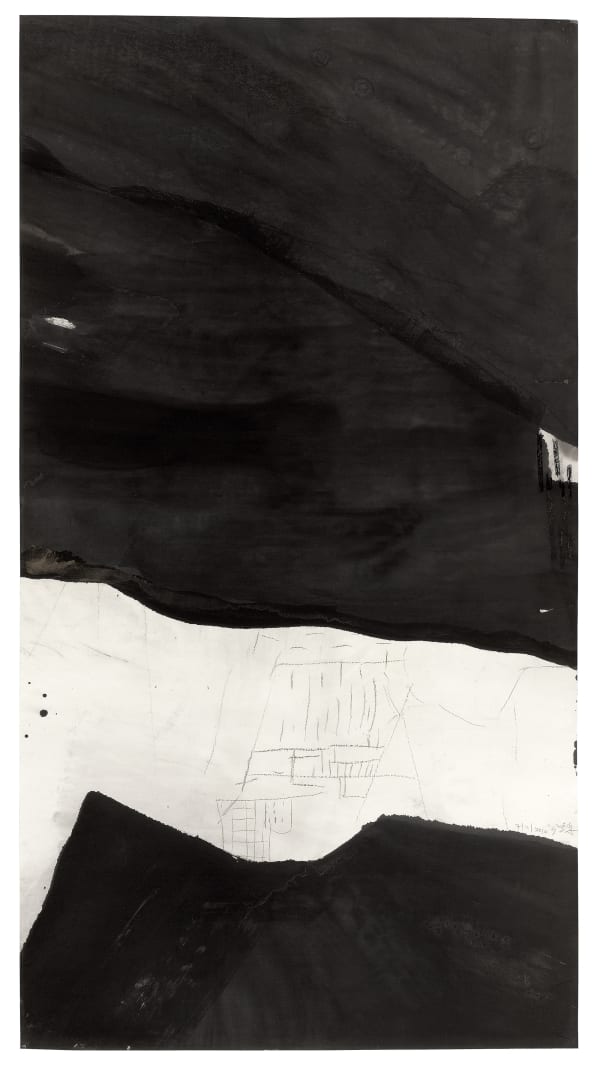 Wang Gongyi, Portland Chinese Ink, Charcoal and Compressed Charcoal on Xuan Paper, 180 x 96 cm, 2010