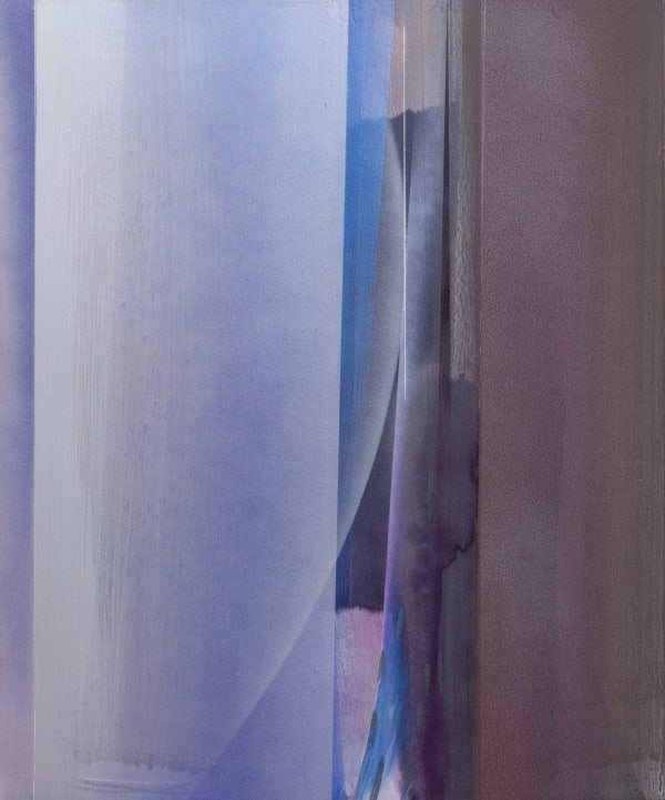 Wang Zhiyuan Extreme Ultra-violet #3 (2023) Acrylic, Spray Paint on Wood 60 x 50 cm