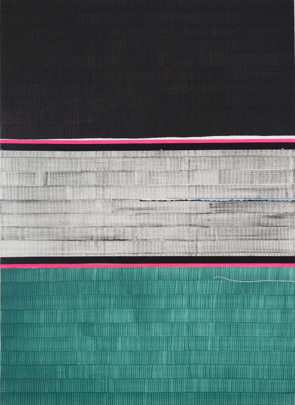 Juan Uslé Soñé que revelabas (Amu Daria) Vinyl Dispersion and Dry Pigment on Canvas, 275 x 203 cm, 2015