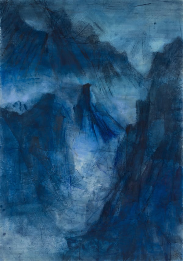Wang Gongyi Blueprint of Eternity Watercolor and Mineral Pigments on Xuan Paper, 212 x 148 cm, 2019