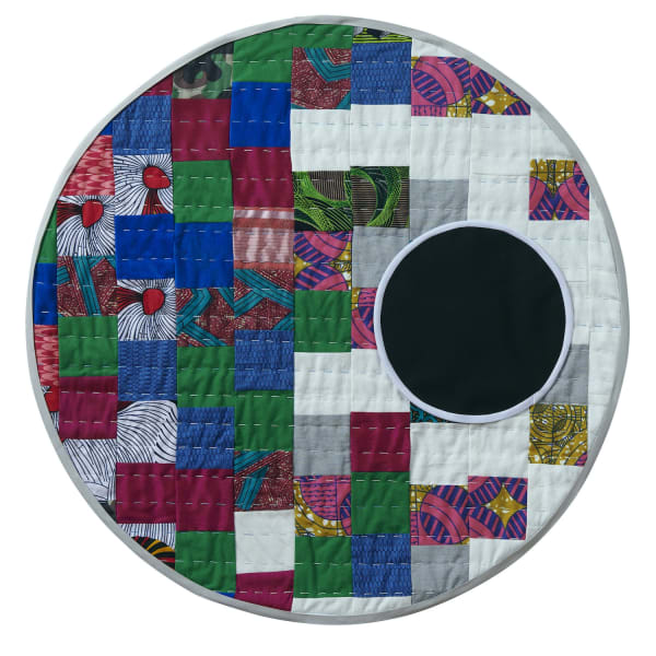 Adia Millett Black Moon, 2020 Cotton upholstery, fabric and silk Diameter: 77.5 cm