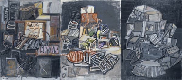"Shenzhen! Shenzhen!" (2022) Acrylic on Canvas Triptych: each 200 × 150 cm