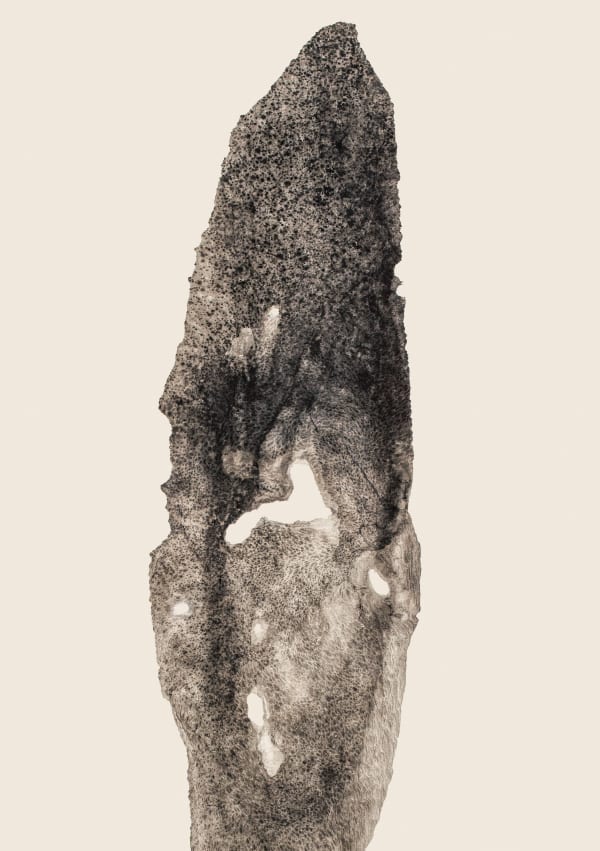 The Rocks 5 (detail), Ink on Xuan Paper, 134 x 67 cm (2020)