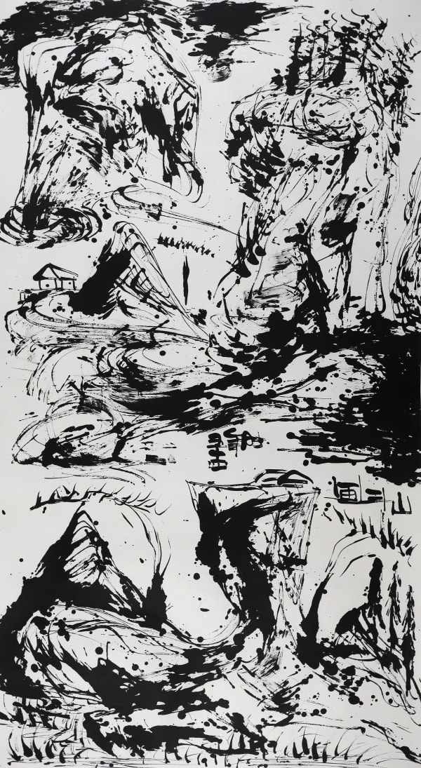 Wesley Tongson Spiritual Mountains No. 455 (2012) Ink on Paper 179.6 x 97 cm