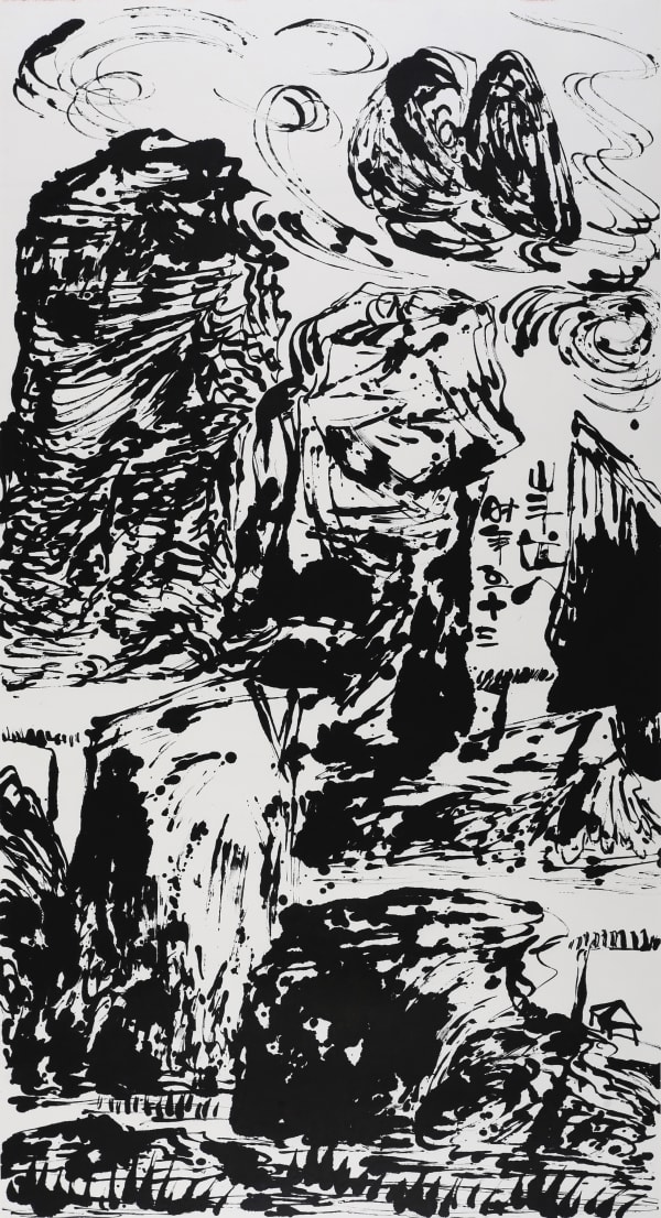 Wesley Tongson Spiritual Mountains No. 621 (2011) Ink on Paper 180 x 97.2 cm