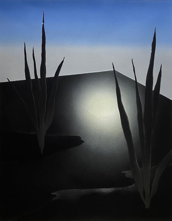 Dony Cheng Hung Empty Land (2023) Acrylic and Color Pencil on Canvas 80 x 70 cm