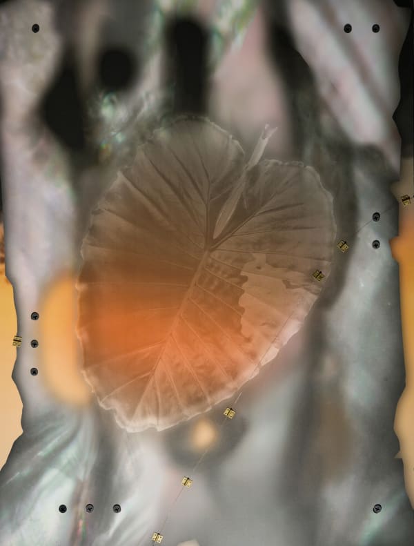 Qin Xiaoshi 0-2 (2022) Low Firing Digital Printed Ceramics Panel, Copper, Stainless Steel 70 x 47 x 1.7 cm Edition of 3+1 AP